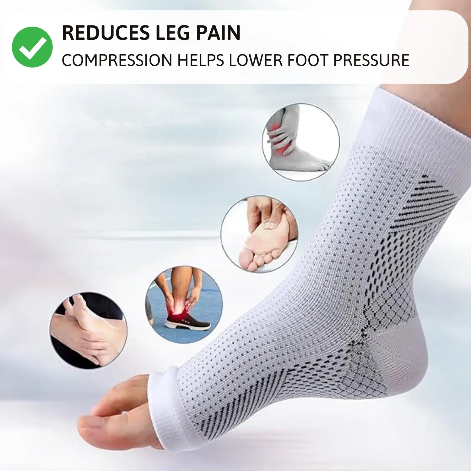 OrthoSocks - Orthopedic Compression Socks for Light Feet (3 PAIR)